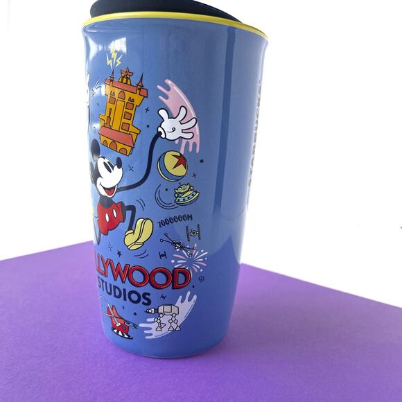 Disney Starbucks Hollywood Studios Tumbler - Porcelain Travel Mug Mickey Mouse - Picture 3 of 11